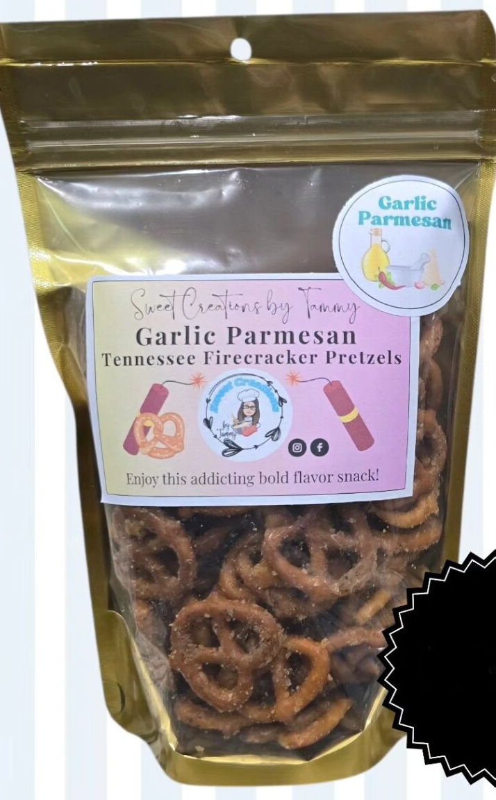 Tennessee Firecracker Garlic Parmesian Pretzels